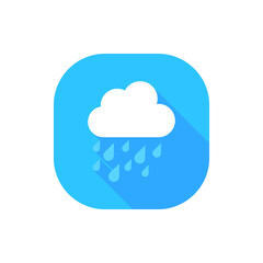 flat design vector rain