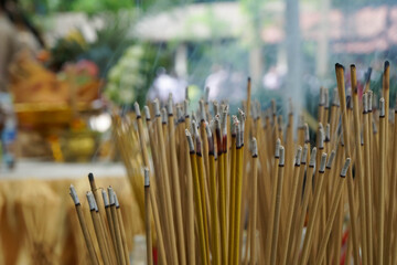 Incense and candles are the beliefs of Buddhism.