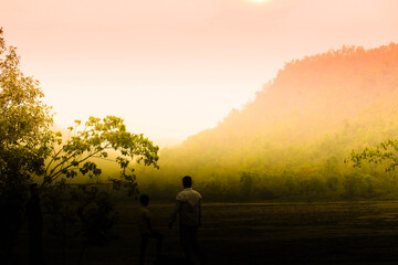 sunset, landscape, sunrise, sky,