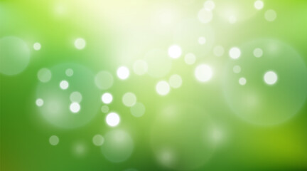Fototapeta premium Abstract nature soft gradient background with bokeh effect. Ecology concept Blurred smooth backdrop. Vector illustration for your graphic design, banner, wallpapers, poster, card, website