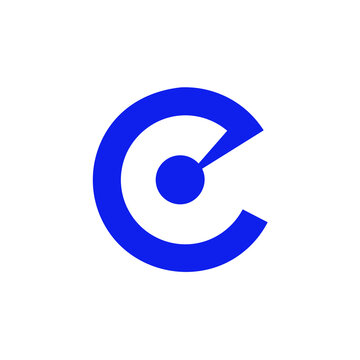 Creative blue letter c logo design. Business icon. Vector letter c icon. Stock vector illustration
