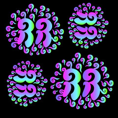 vector illustration of an abstract background with flowers