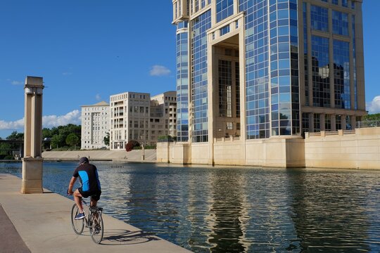 Modern district of Montpellier, France