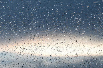 Fototapeta na wymiar raindrops on window