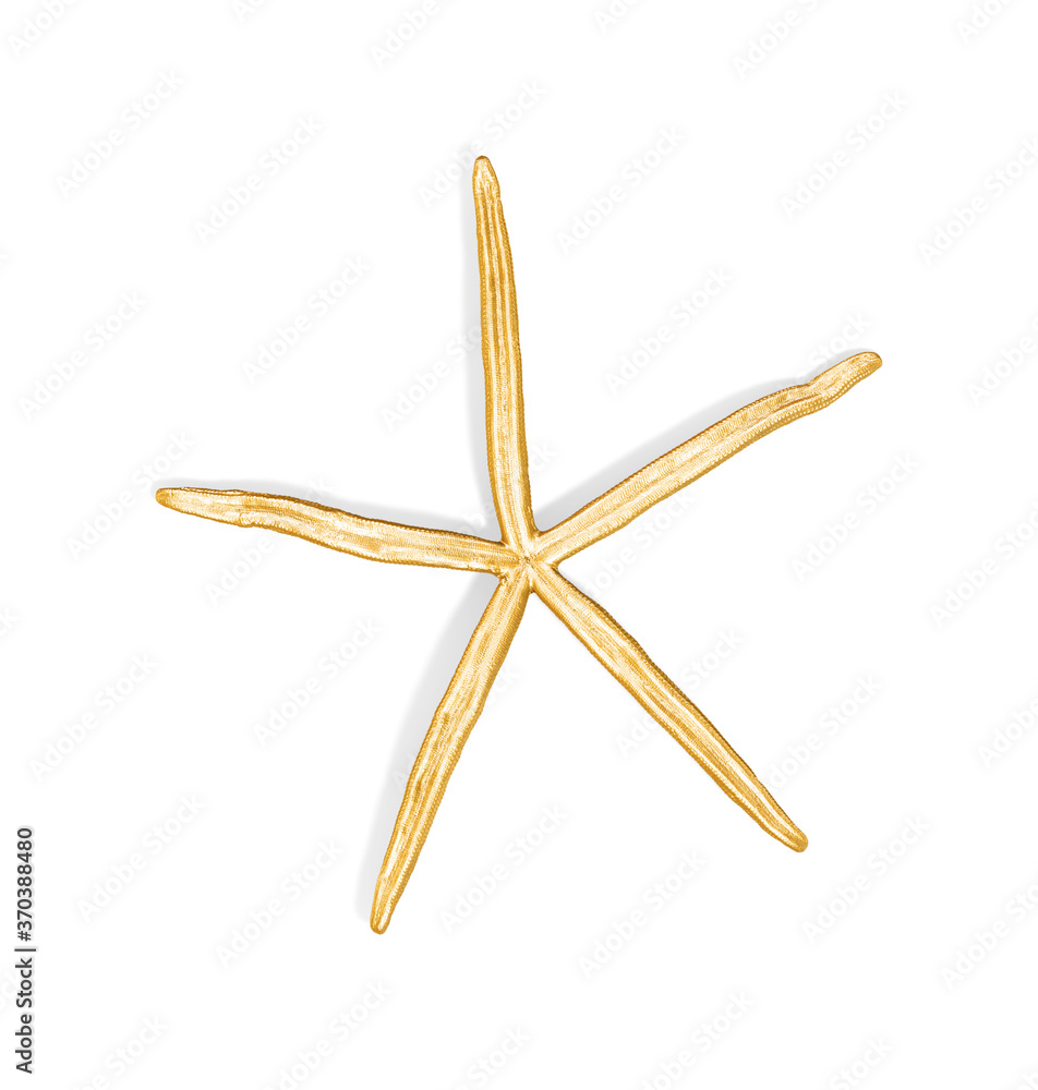 Poster a collection of sculptures created in gold on a white background for your design ideas. 3d render of