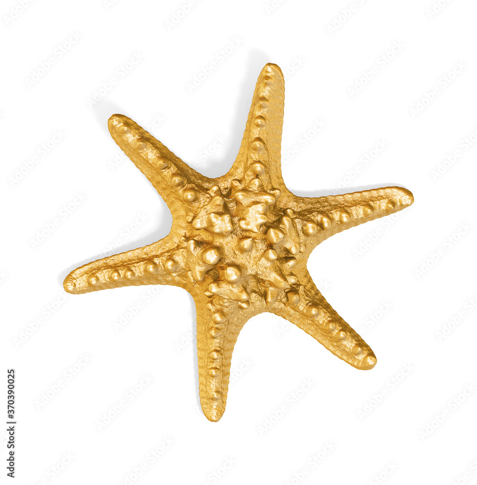 Fototapete a collection of sculptures created in gold on a white background for your design ideas. 3d render of