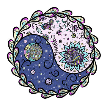 Zendoole bright print Yin Yang