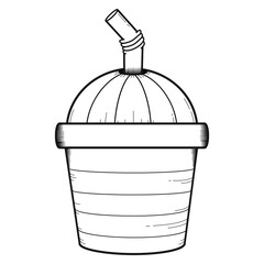 hand drawn vector illustration of an illustration of a bottle