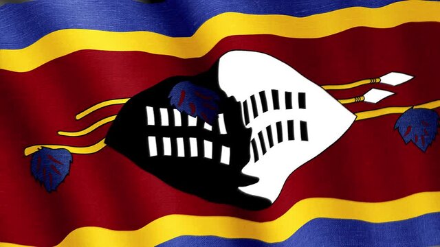 Swazilend. State flag of the country