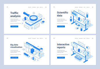 Set of banners for various data services