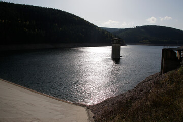 Trinkwasser, Wasserversorgung, Damm, Thueringen, Ohratalsperre, Luisenthal, Thueringen,...