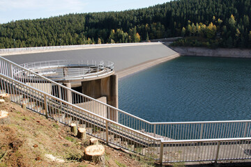 Trinkwasser, Wasserversorgung, Damm, Thueringen, Ohratalsperre, Luisenthal, Thueringen,...