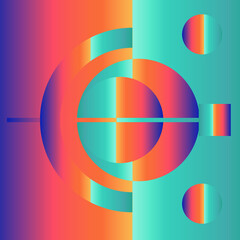 Fototapeta premium abstract background with circles