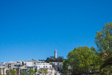 Fototapeta na wymiar Coit tower on Telegraph Hill in San Francisco, California, USA