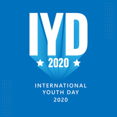 Design for celebrating International youth day event. August 12.