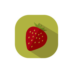 Flat design strawberry