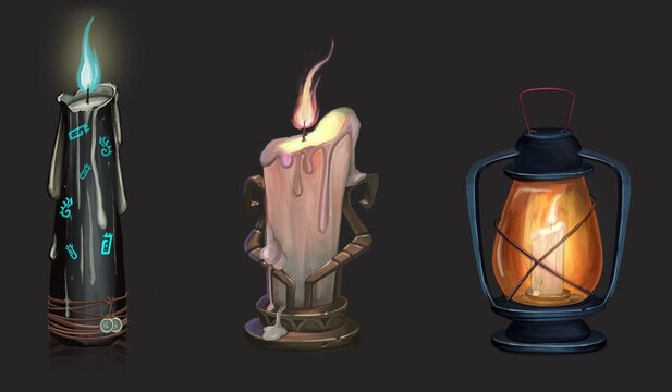 Illustration of candles icon for Halloween. High quality illustration