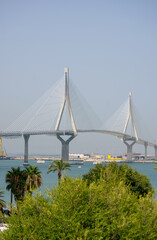 Constitution bridge, called La Pepa, in the Bay of Cadiz, Andalusia. Spain. Europe
