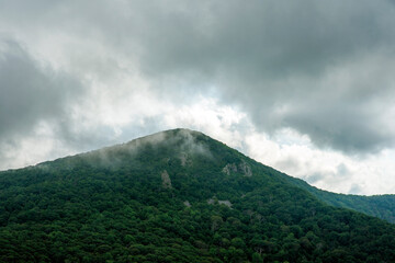 clouds in the mountains