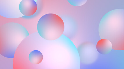 Abstract balls geometric gradient color background.For graphic design. 3d render illustration.
