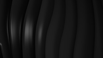 Black gray gradient geometric abstract background. Elegant curved lines and shape with color graphic design. 3d Rendering...