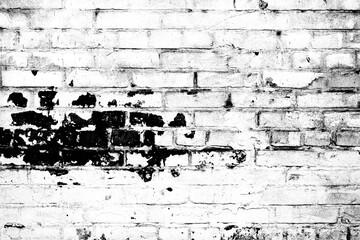 Texture of a brick wall with cracks and scratches which can be used as a background