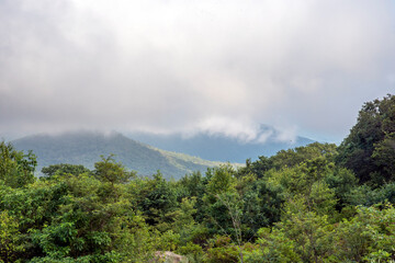 clouds over the mountains