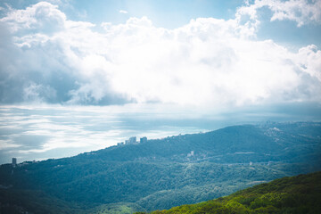 Fototapeta premium mountain landscape with clouds