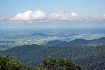 mountains and clouds