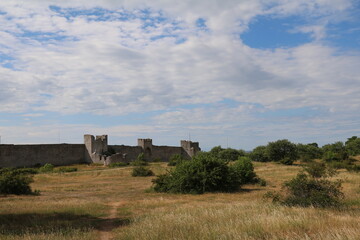 Medieval city wall of Visby at Gotland, Sweden