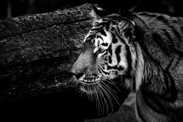 Portrait d'un grand tigre de Sibérie