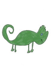 drawen children animals