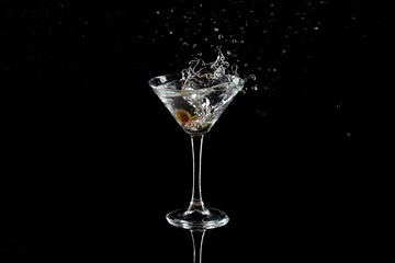 Martini Drink With Olive