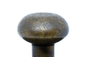 Iron weight on white background. Weighting tool