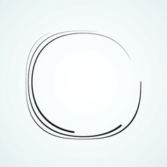 Lines in Circle Form . Spiral Vector Illustration .Technology round. Wave Logo . Design element . Abstract Geometric shape .