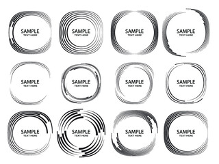 Lines in Circle Form . Spiral Vector Illustration .Technology round. Wave Logo . Design element . Abstract Geometric shape .