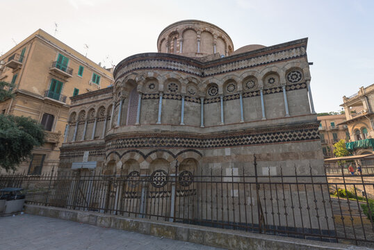 Views of the Church of the Santissima Annunziata dei Catalani, Messina, Sicily, Italy