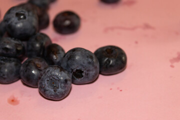 Blueberries on a colored background