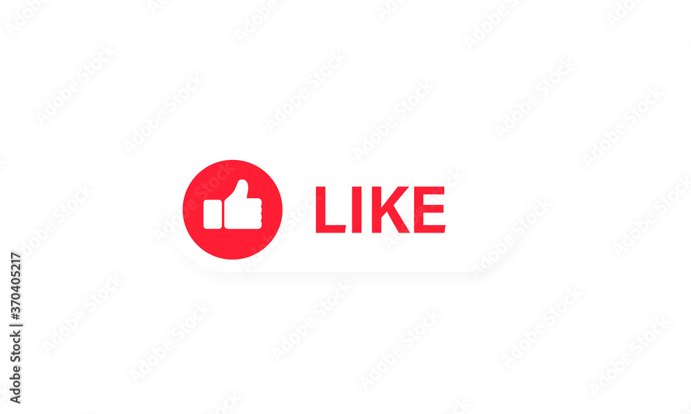 Poster like icon. thumbs up. symbol in flat style with shadow. button for social networks, internet forums,