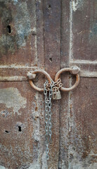Vintage metal door.detail