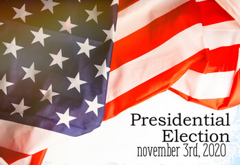 2020 United States of American Presidential Election in November 3. Political event concept 