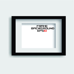 Blank Poster Template on Gray Wall . Vector Illustration .