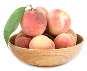 Peach isolated on a white background