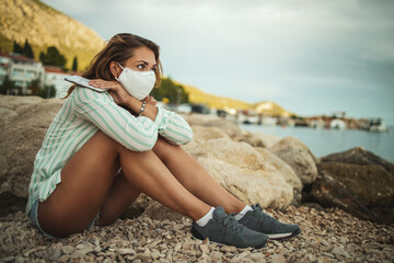 Worried On The Beach