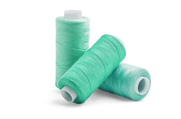 Sewing thread  on a white background.