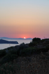 sunset over the sea