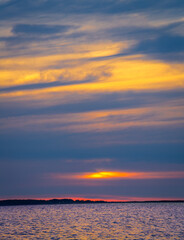 Wonderful colors fill the sky near Sunrise at Edgartown lighthouse