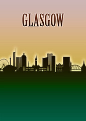 Glasgow Skyline Minimal