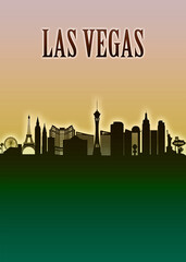 Las Vegas Skyline Minimal © Towseef Dar