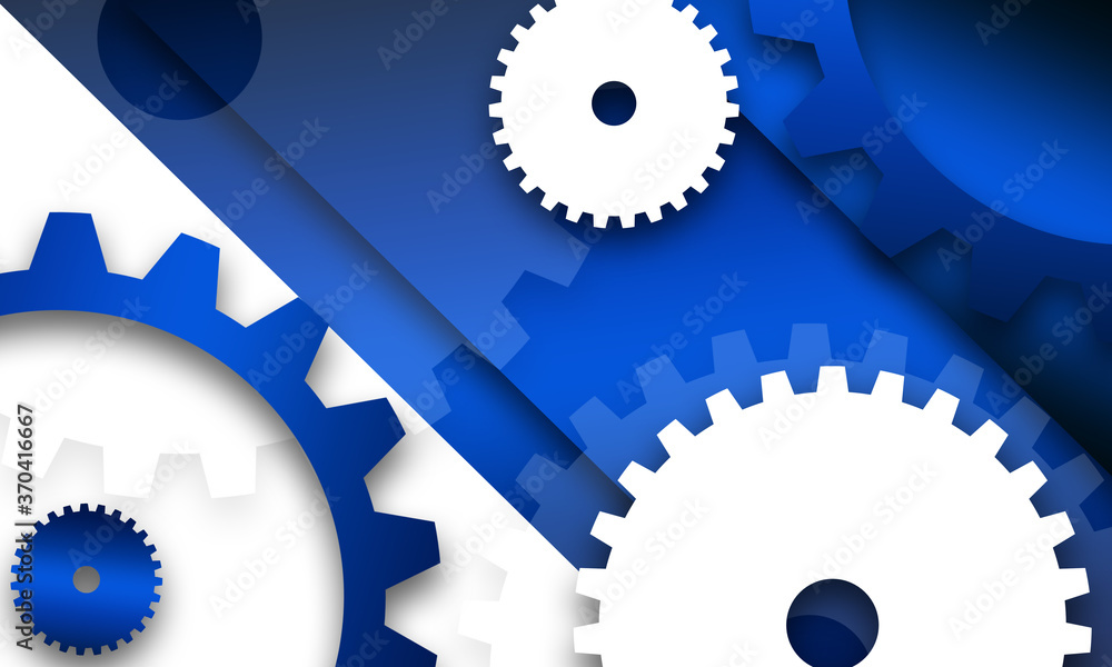 Poster cogs and gear wheel mechanisms. hi-tech digital technology and engineering. abstract technical backg